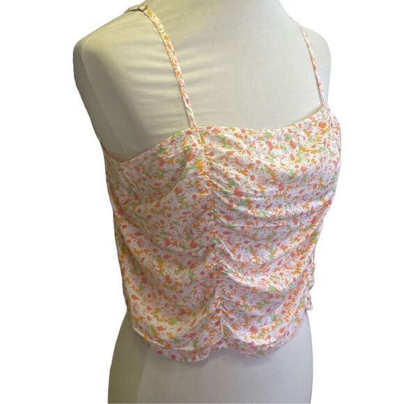 BP Nordstrom Multi-Color Floral Halter Top 100% Rayon Size Large-NWT - Picture 8 of 15